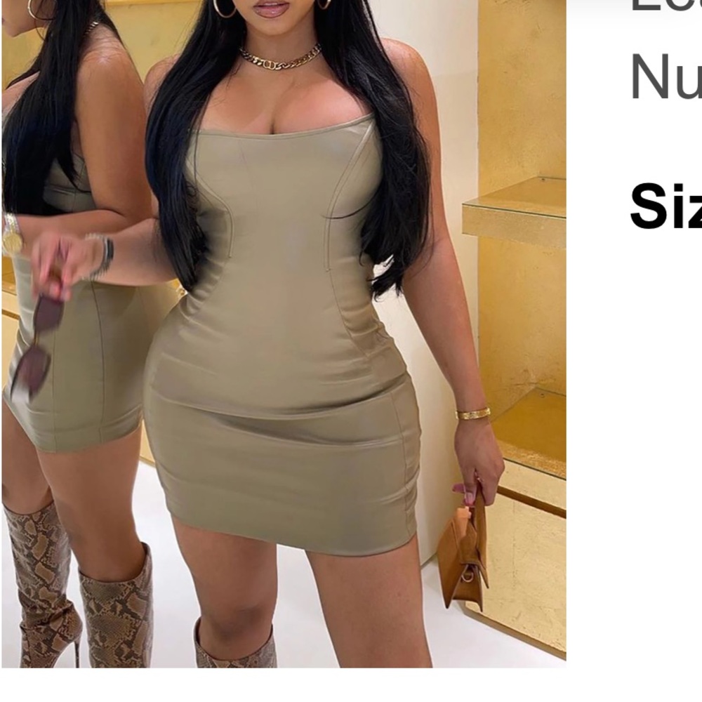 Fashion Nova Nude strapless dress